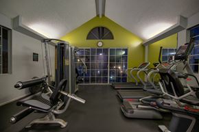 Burbank apartment for rent - A gym with treadmills and exercise bikes.