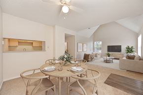 Napa apartment for rent - a dining room with a table and chairs at Vineyard Terrace Apartments, California, 94558