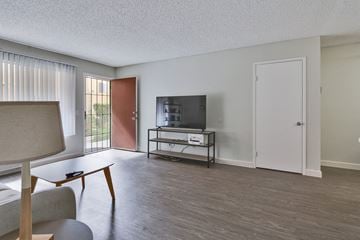 San Diego apartment for rent - A living room with a television and a sofa.