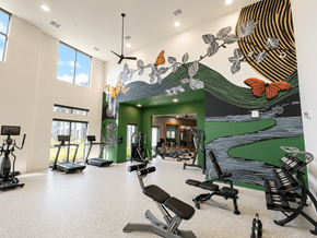 Kerrville apartment for rent - Modern fitness center with cardio and strength equipment at The Bluewood