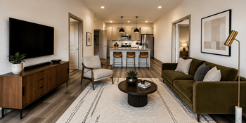 Open-concept floor plans with high ceiling