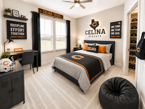 Celina apartment for rent - Secondary bedroom with modern furnishings, natural light, and flexible living space.
