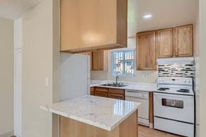 San Marcos apartment for rent - Our 'Classic' 2 Bedroom 1 Bath Apartment Kitchen at Vista Flores Apartments