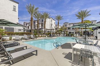 Pool with lounge chairs