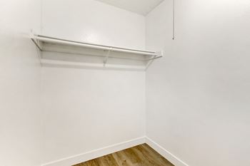 Spacious walk-in closets