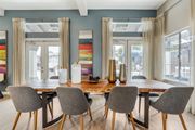 Chino Hills apartment for rent - The clubhouse includes a spacious table with seating for up to eight people—perfect for group gatherings, meetings, or enjoying coffee and conversation with friends and neighbors.