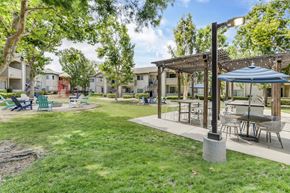 Chino Hills apartment for rent - A sunny day at the park with a gazebo and picnic tables.