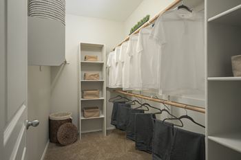 Spacious walk-in closets 