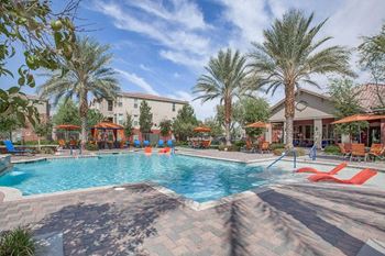 Resort style pool and spa 