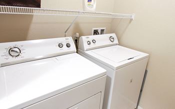 Side-by-side washer and dryers 