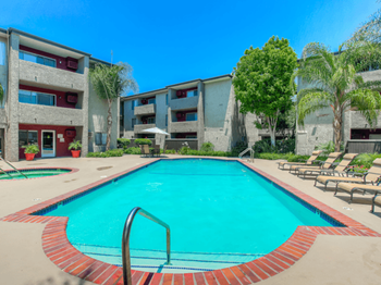 Seasonal beautiful outdoor swimming pool