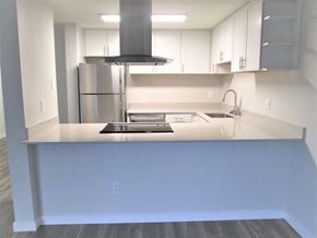 Kirkland apartment for rent - Cedar One Bedroom Kitchen With Stainless Range Hood at Cedar Heights, Kirkland, WA