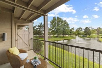 Balcony with a view of lake