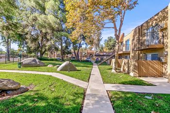 Lush mature landscaping