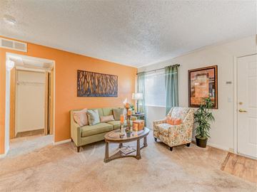 Las Vegas apartment for rent - a living room with a couch and a chair and a table