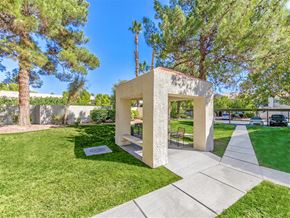 Las Vegas apartment for rent - Gazebos and community picnic area with seating and a BBQ grill at Country Club at Valley View - 55+ Senior Community Apartments, Nevada