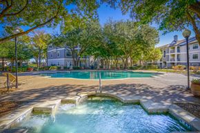 Plano apartment for rent - View of pool and hot tub area at Saxony at Chase Oaks, Plano, 75023