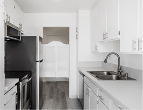Los Angeles apartment for rent - Kitchen With Sink and Faucet at The DRACENA Apts, Los Feliz, California, 90027