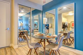 Los Angeles apartment for rent - a dining room with a table and chairs