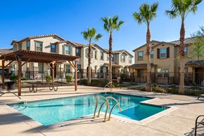 Mesa townhouse for rent - Pool Patio and gazebo at Casa Sole Vita Townhomes, Mesa, 85208