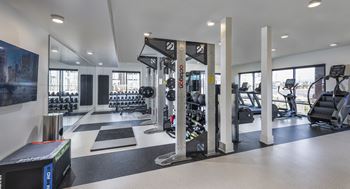 Fitness studio with yoga