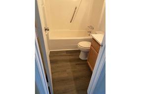 Newport News apartment for rent - a bathroom with a toilet and a bath tub
