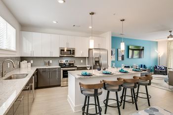 Modern kitchen with white cabinet