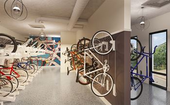 Bike storage and work station 