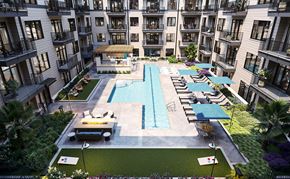 Charlotte apartment for rent - Apartment pool with lap lane  at Link Apartments® Montford, Charlotte
