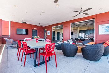 Spacious rooftop deck