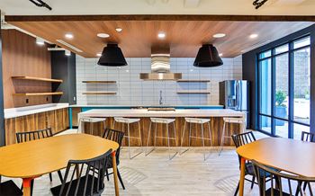 Demo kitchen with a view, perfect for cooking large meals