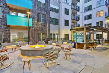 Relaxing large fire pit area 