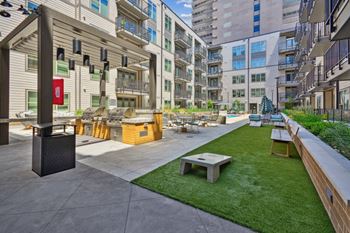 Modern outdoor sitting area