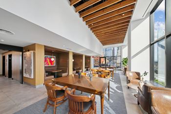 A modern dining area