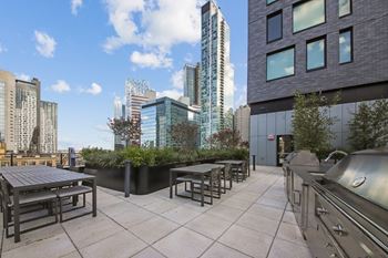 A rooftop patio