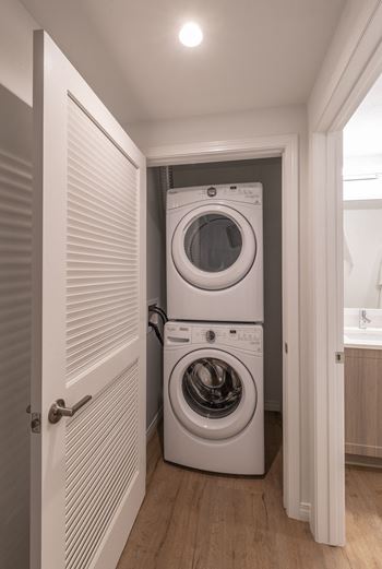 Front-loading washer and dryer