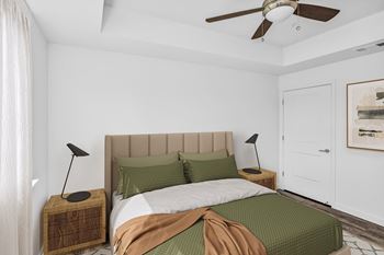 Ceiling fans in living areas and bedrooms