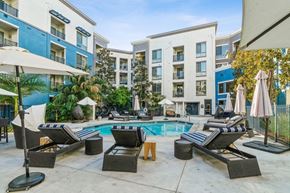 Woodland Hills apartment for rent - Exterior Pool Lounge at Enclave at Warner Center, 6710 Variel Ave