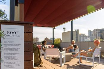 Rooftop decks featuring outdoor tv, bbq & fireplace