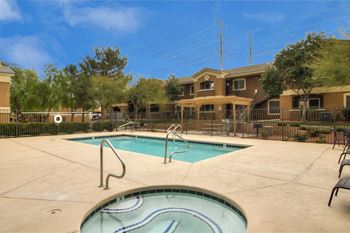 Relaxing resort-style pool with sundeck and spa