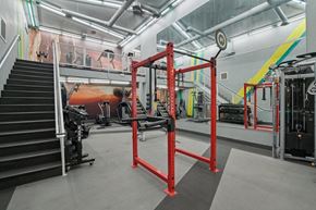 Chandler apartment for rent - a view of the gym with weights machines and stairs