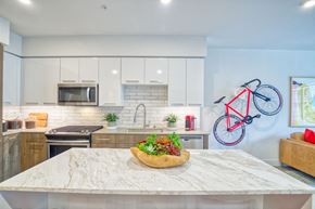Fremont apartment for rent - kitchen island at Aya Apartments