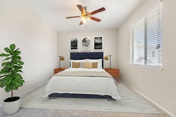 Ceiling fans in living areas and bedrooms