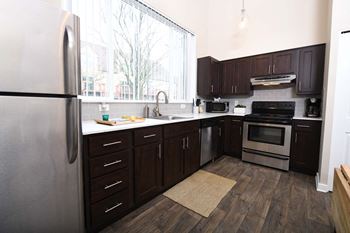Modern kitchen with cabinet