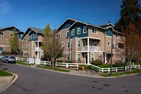 Portland apartment for rent - Fence Lined Street at Westview Heights Apartments, Oregon, 97229