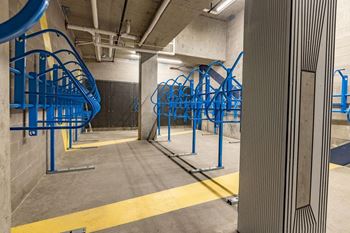 Controlled-access bike storage and bike repair room