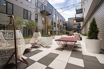 3 Landscaped courtyards with outdoor seating