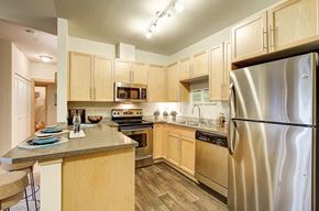 Lynnwood apartment for rent - Refrigerator with Ice Maker, at Newberry Square Apartments, Lynnwood, Washington