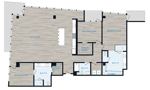 Floor plan for 3 beds, 3 baths, 2648 sqft