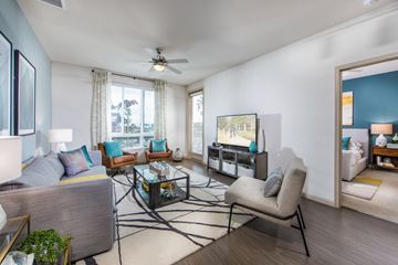 Chula Vista apartment for rent - a living room with a couch and a chair and a tv
